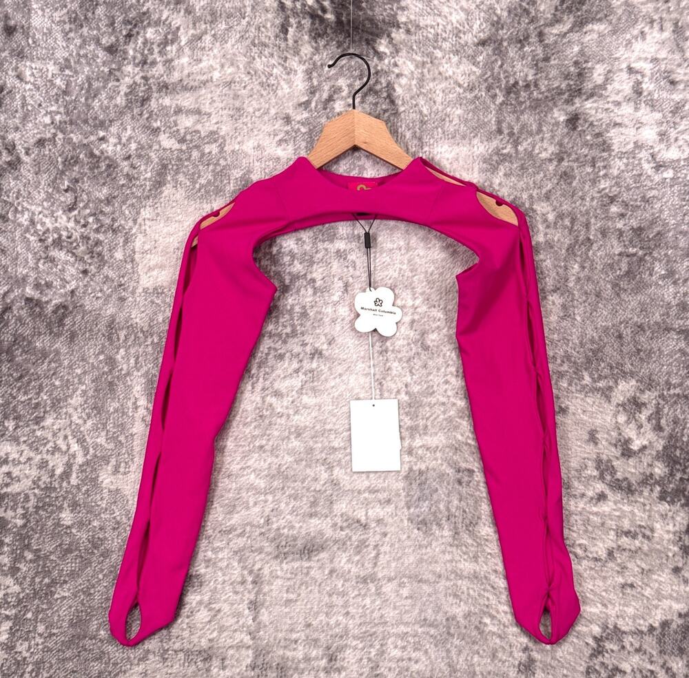 New Marshall Columbia Cutout Top Large Womens Pink Long Sleeve Rave